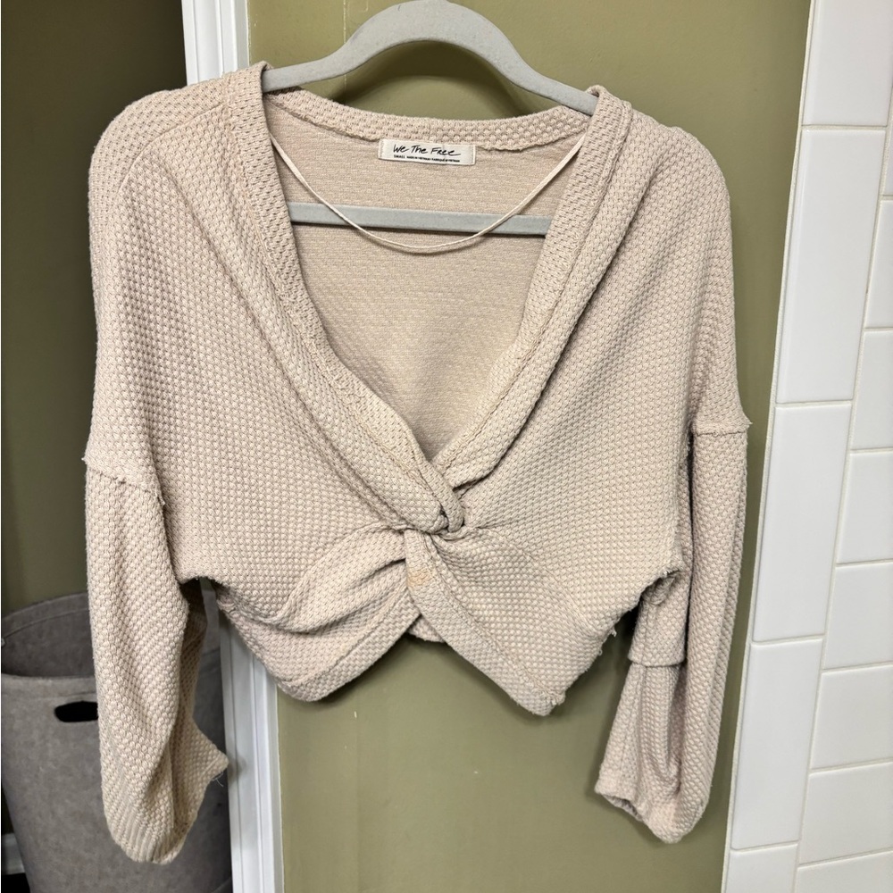 Free People waffle knit top